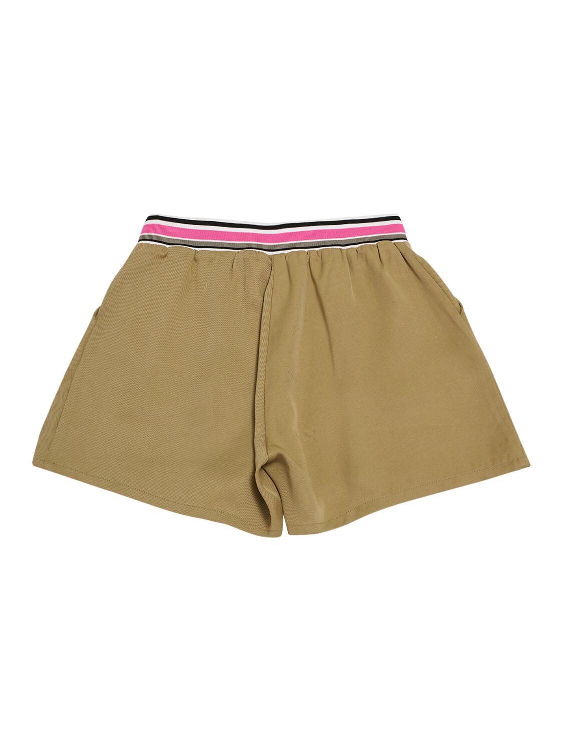 Shop Karl Lagerfeld Cotton Gabardine Bermuda Shorts In Khaki