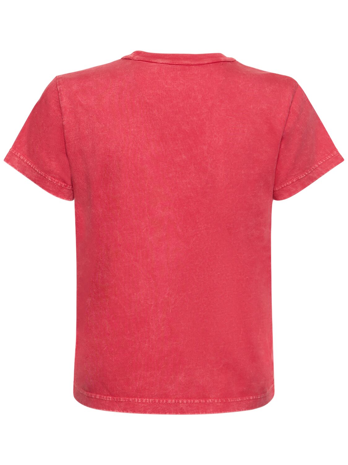 Shop Alexander Wang Essential Shrunk Cotton Jersey T-shirt In Red