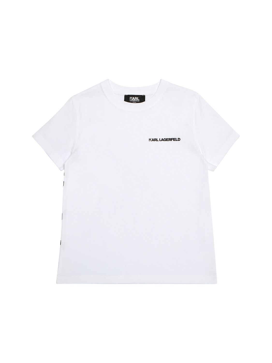 Karl Lagerfeld Kids' Cotton Jersey T-shirt In White