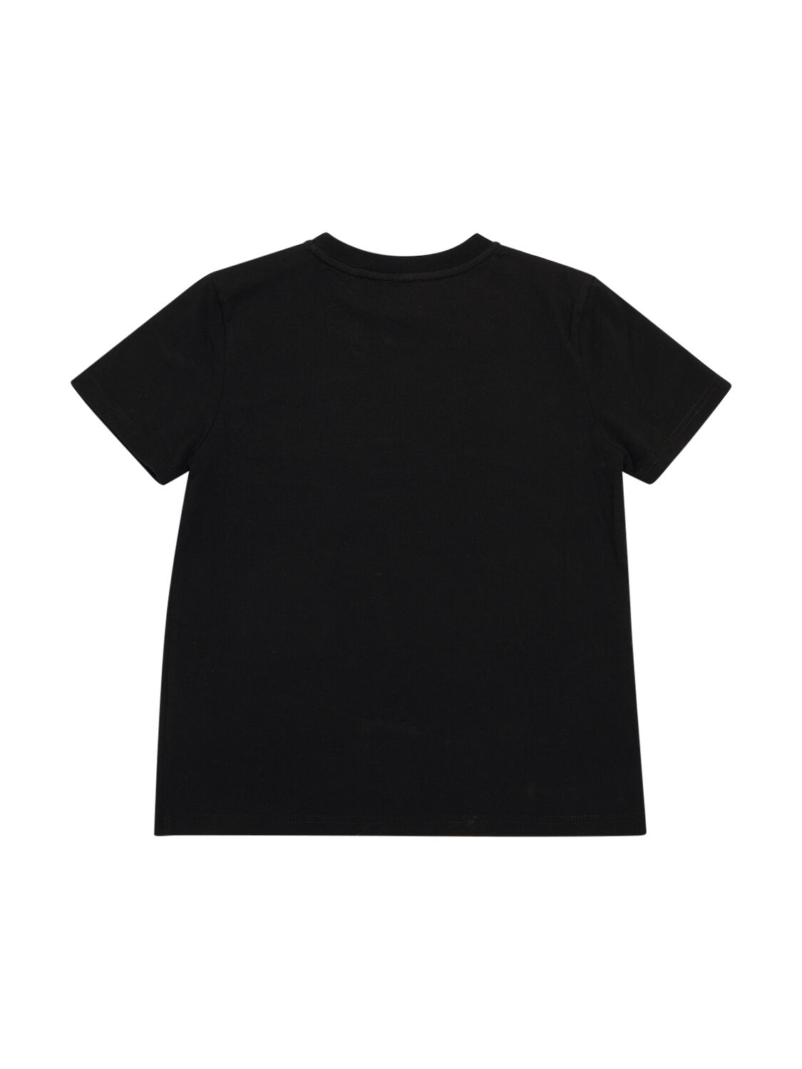 Shop Givenchy Cotton Jersey T-shirt W/ Denim Logo In Black