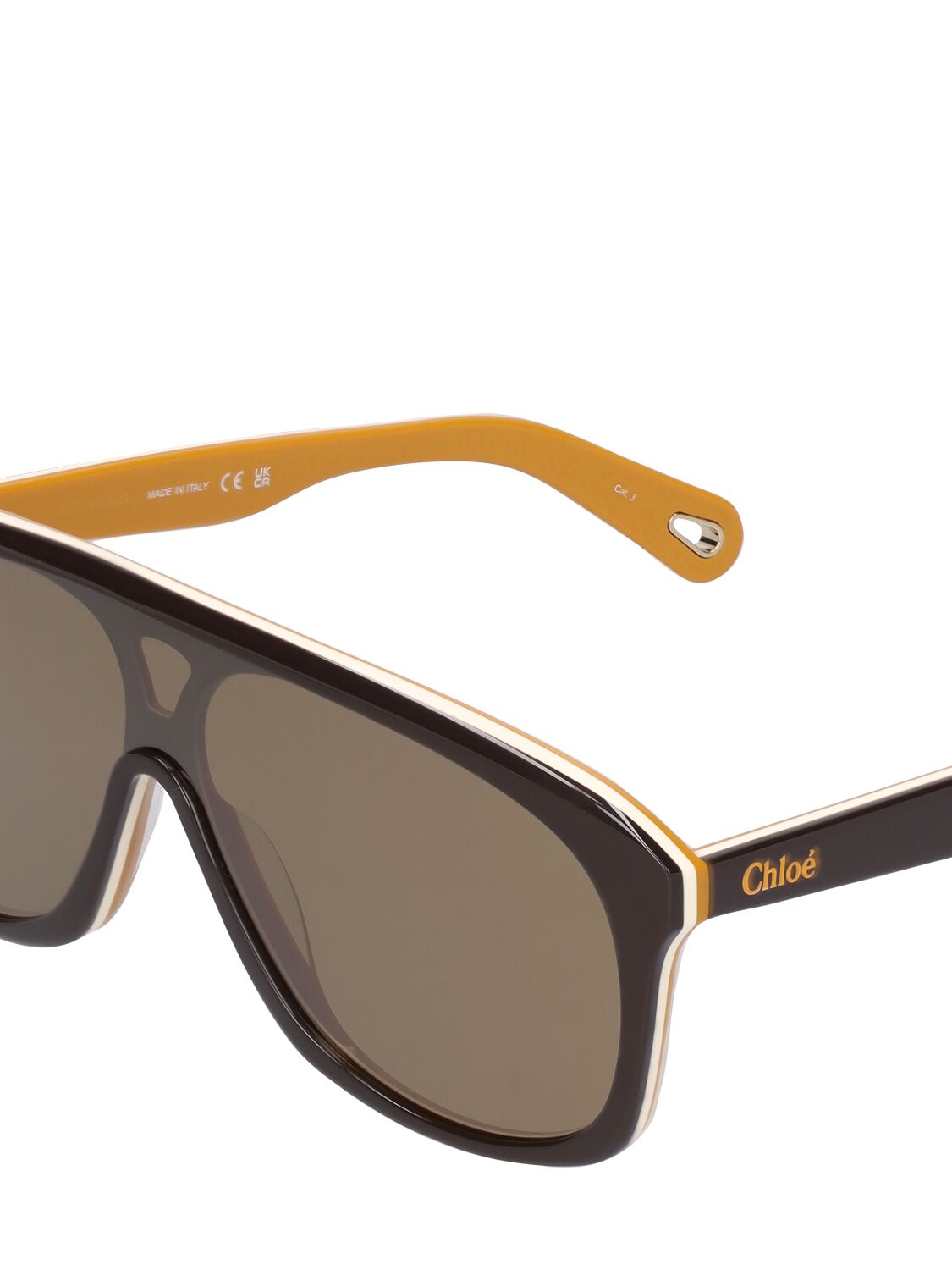 Shop Chloé Mountaineering After Ski Sunglasses In Black,gold
