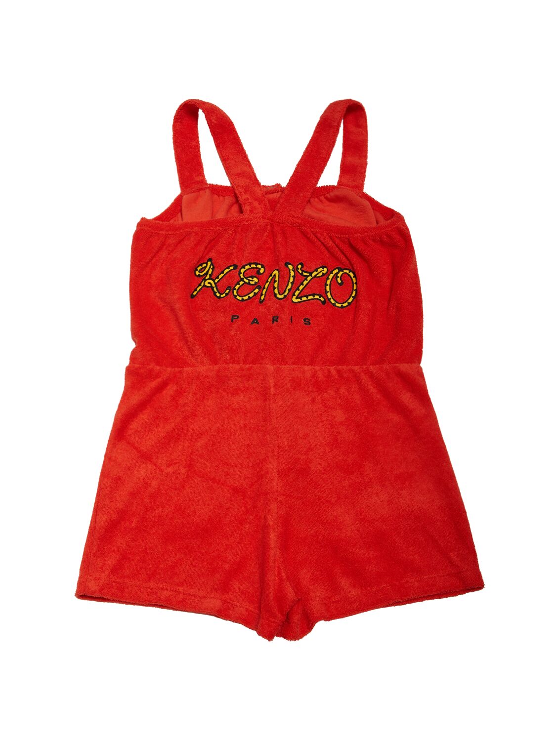 Shop Kenzo Cotton Terry Jumpsuit In Red