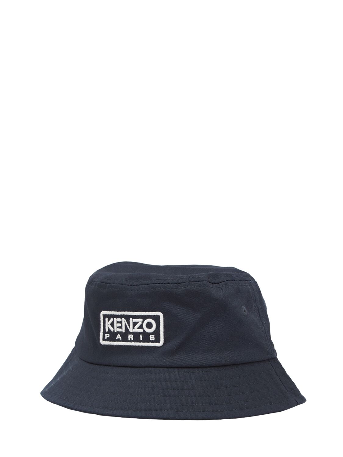 Shop Kenzo Cotton Twill Bucket Hat In Navy