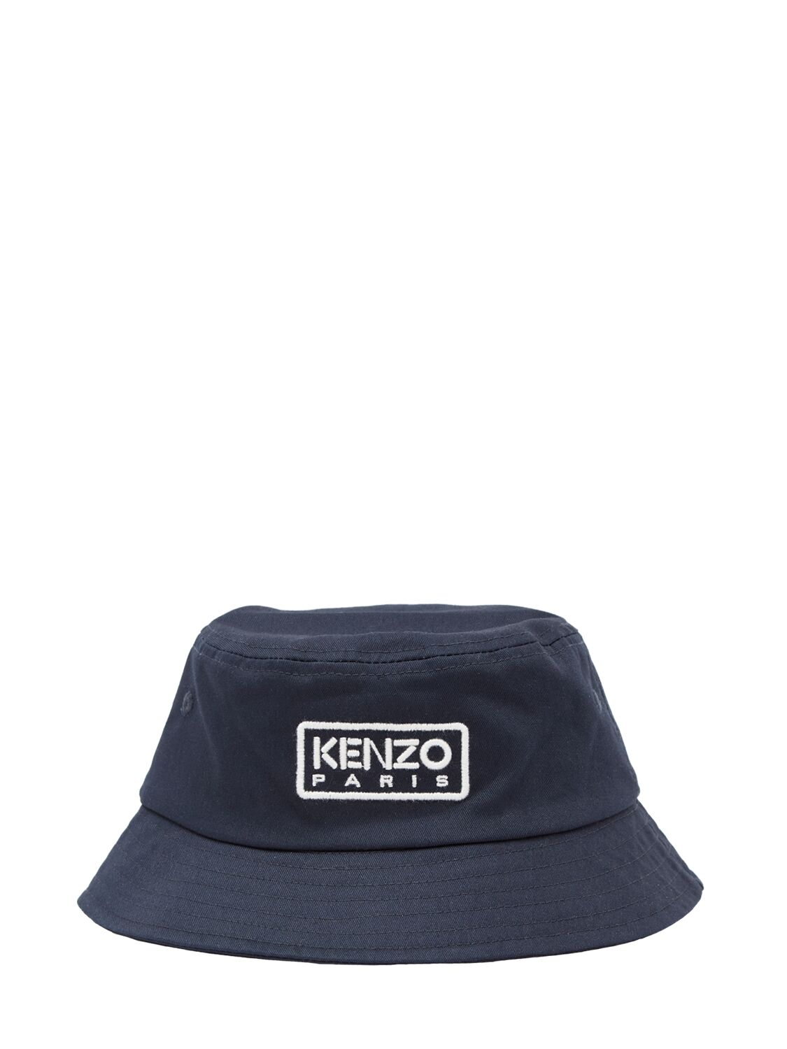Kenzo Kids' Cotton Twill Bucket Hat In Navy