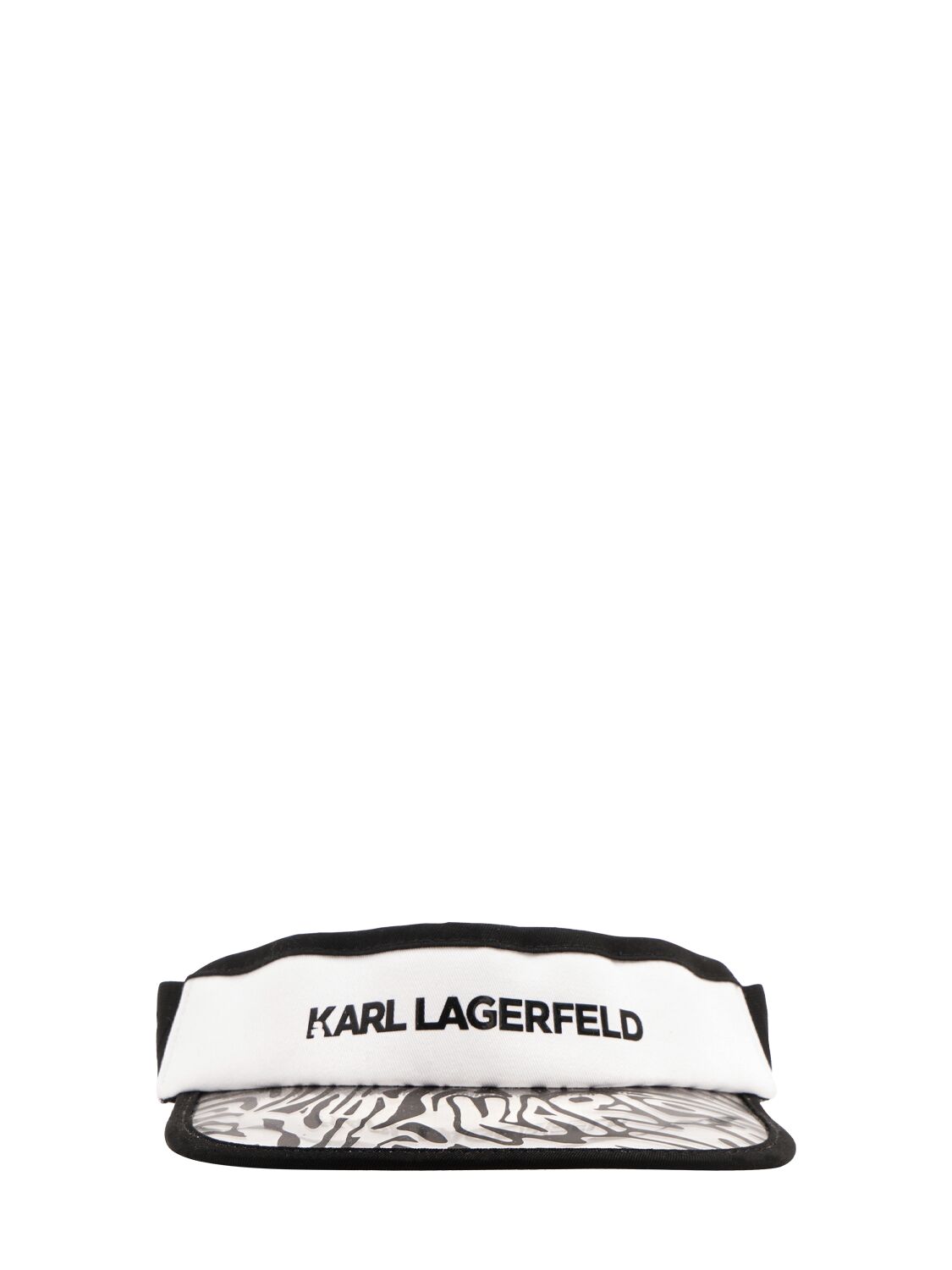 Karl Lagerfeld Kids' 混棉斜纹遮阳帽 In 블랙