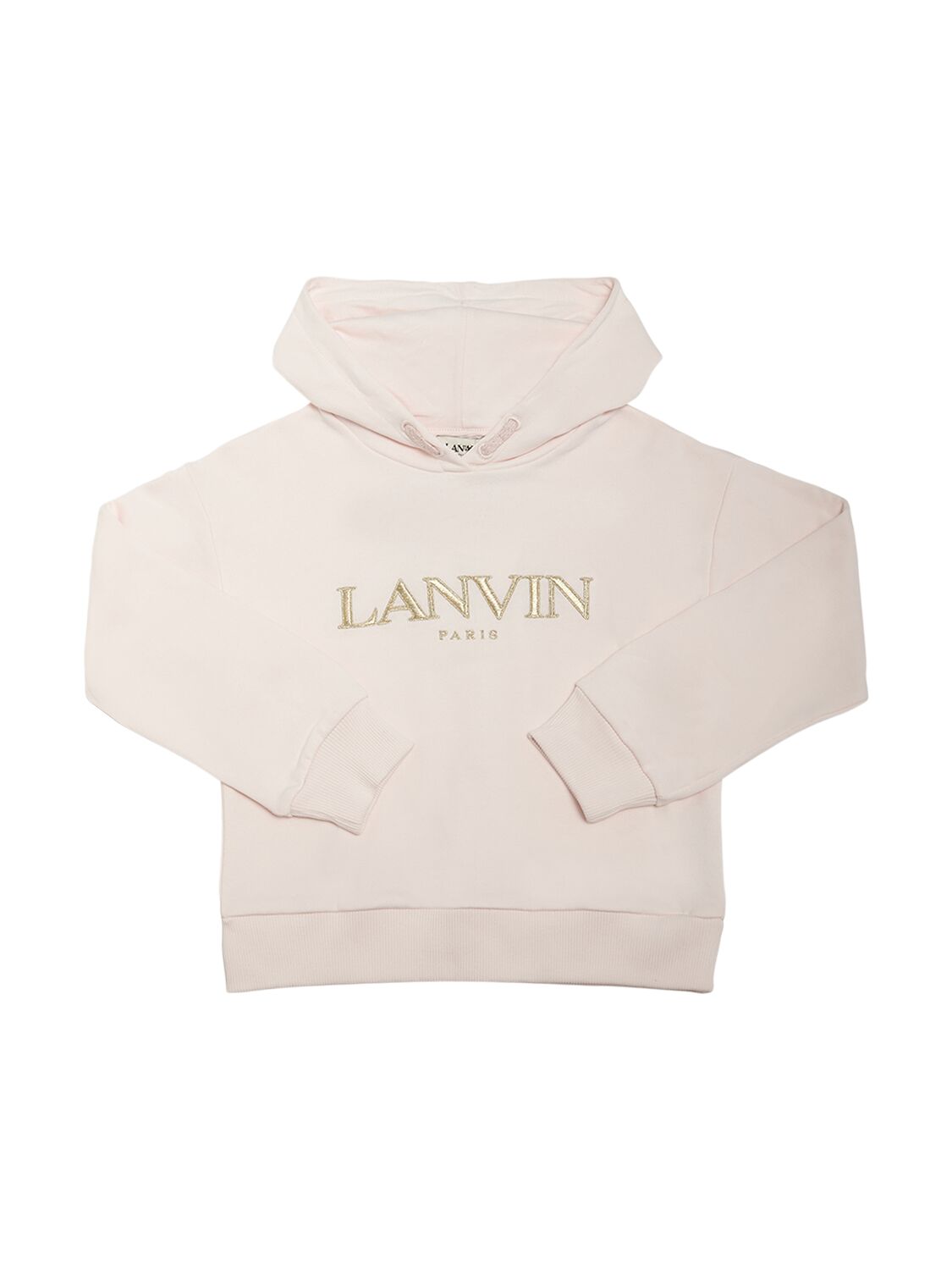 Lanvin Kids' Cotton Hoodie In Pink