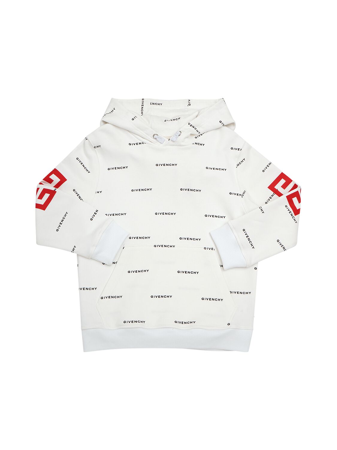 Givenchy Logo Cotton Fleece Hoodie In White
