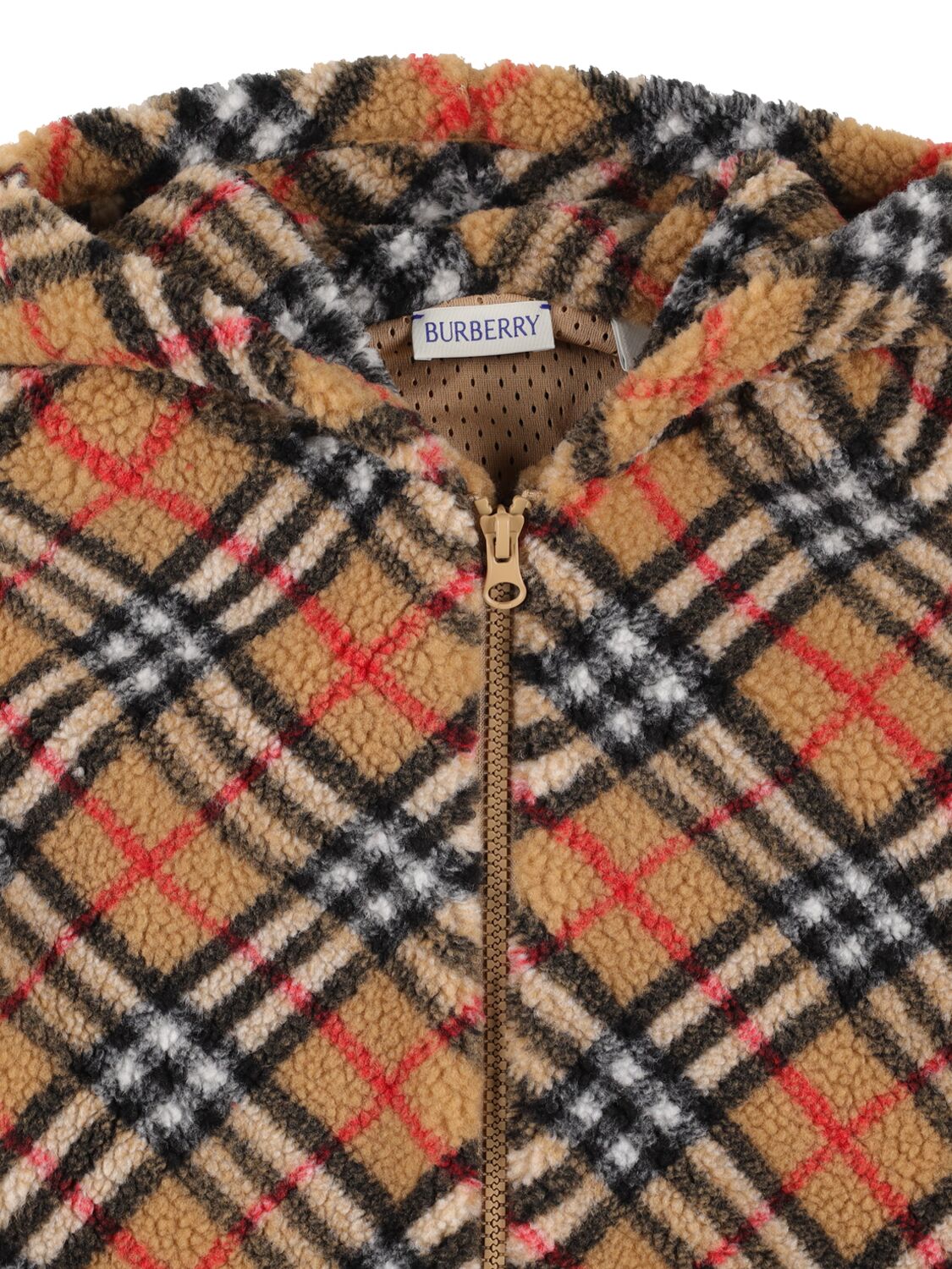 BURBERRY CHECK PRINT COTTON WINDBREAKER 