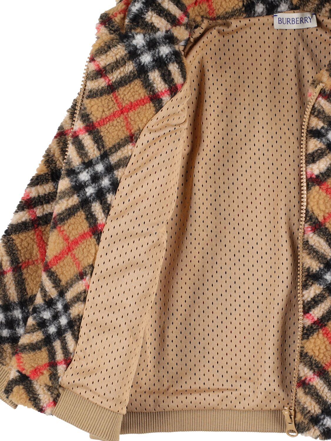 BURBERRY CHECK PRINT COTTON WINDBREAKER 