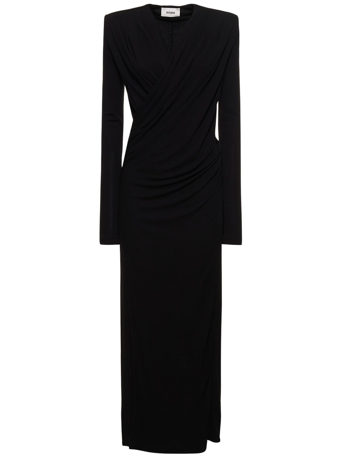 INTERIOR THE SLOAN KNITTED VISCOSE LONG DRESS