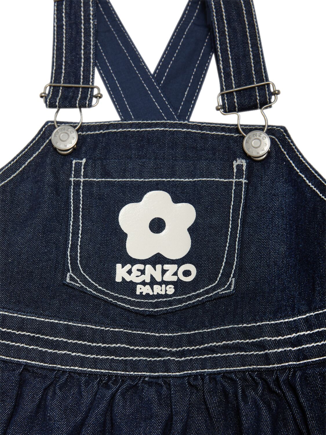Shop Kenzo Cotton Denim Dress