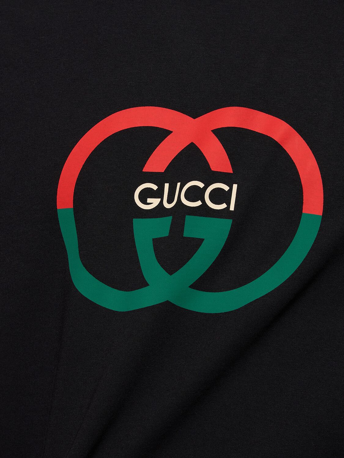 Shop Gucci Gg Cotton Jersey T-shirt In Black