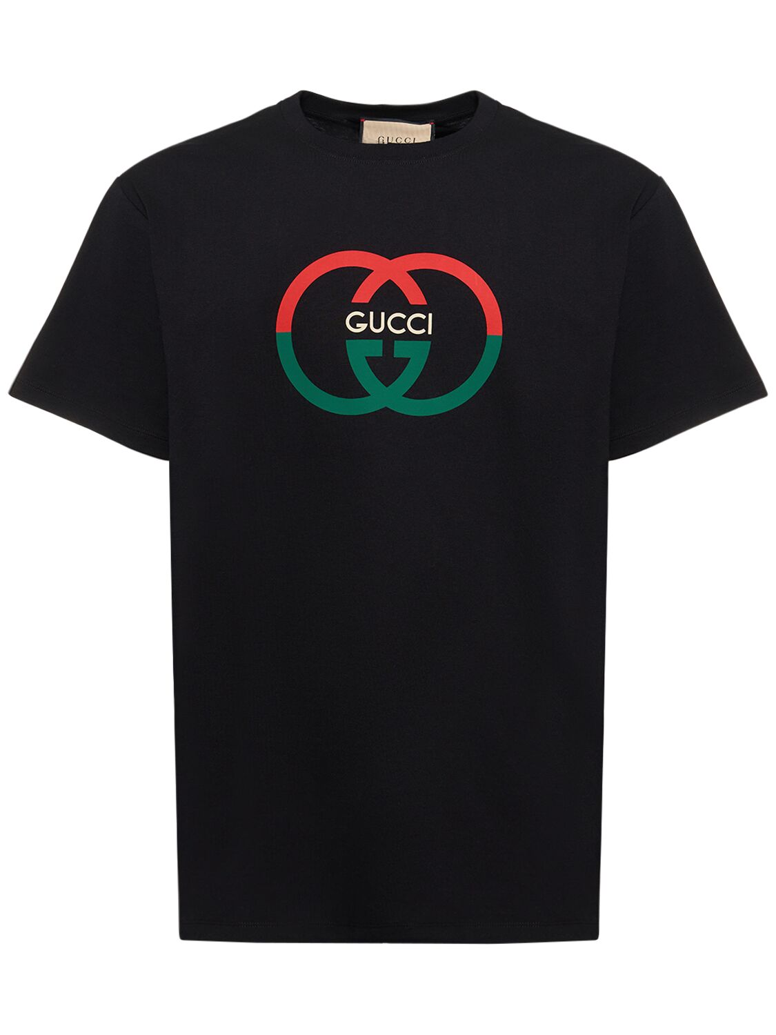 Shop Gucci Gg Cotton Jersey T-shirt In Black