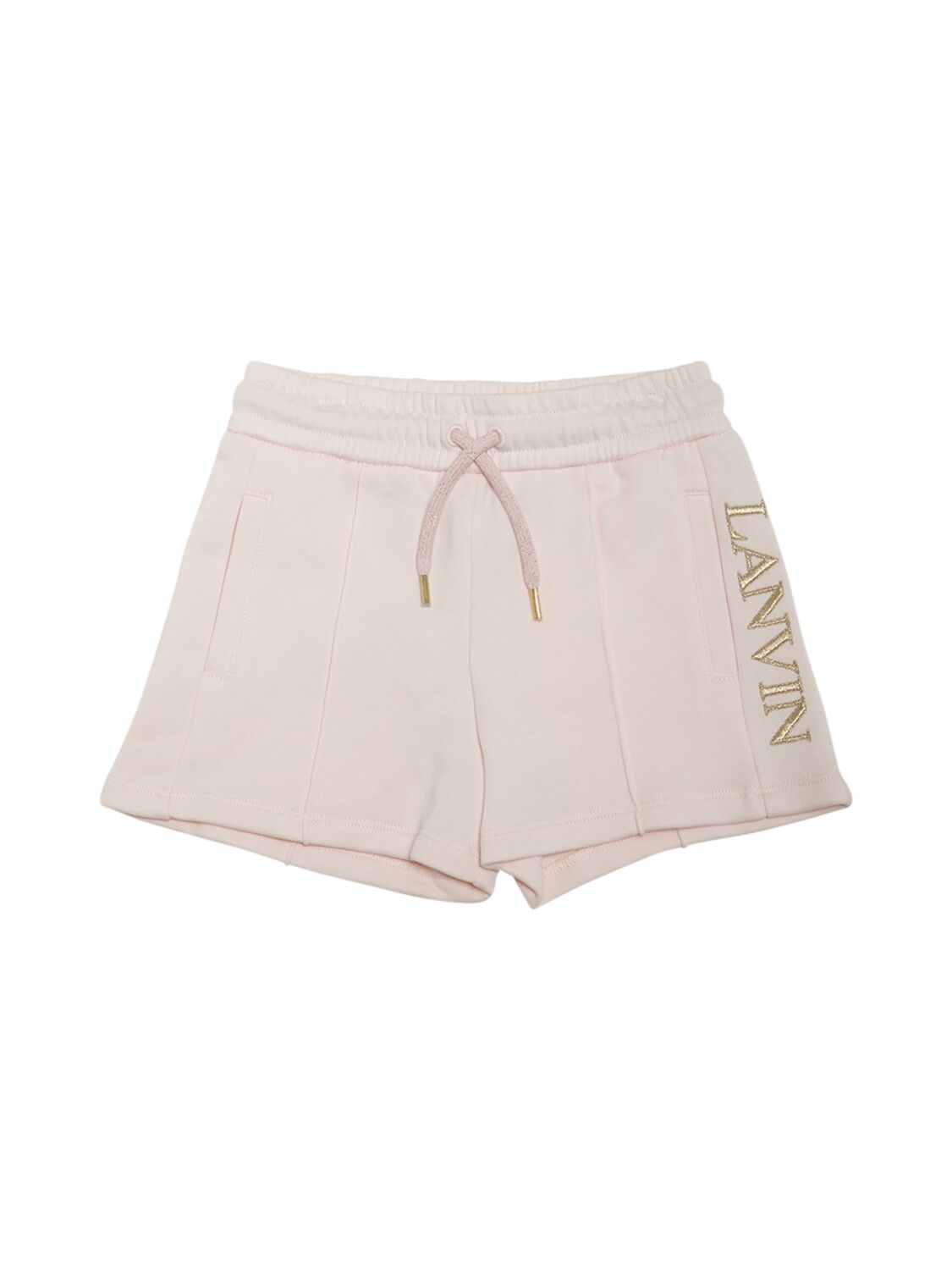 Lanvin Kids' Organic Cotton Sweat Shorts In Pink