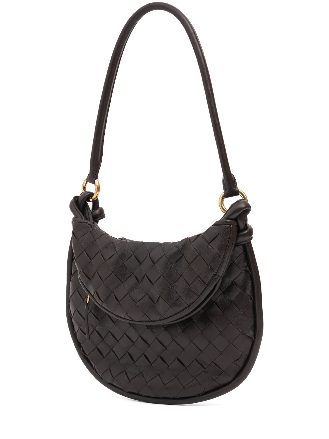 Shop Bottega Veneta Small Gemelli Leather Shoulder Bag In Fondant