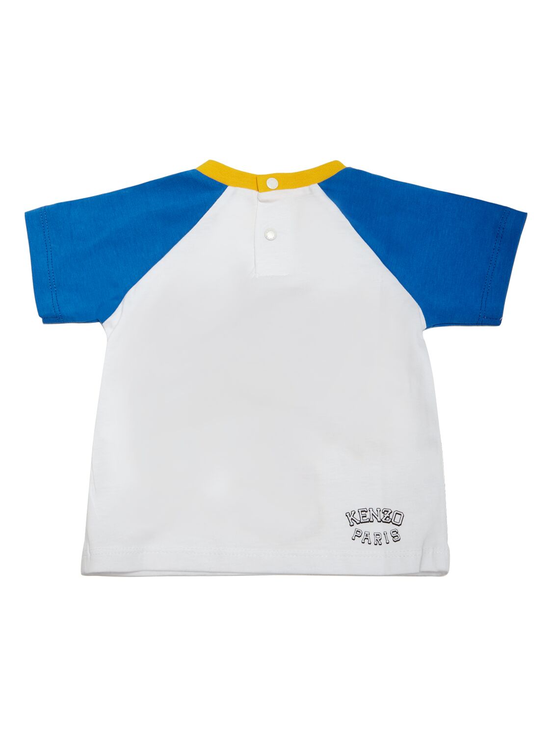 Shop Kenzo Cotton Jersey T-shirt In White,blue