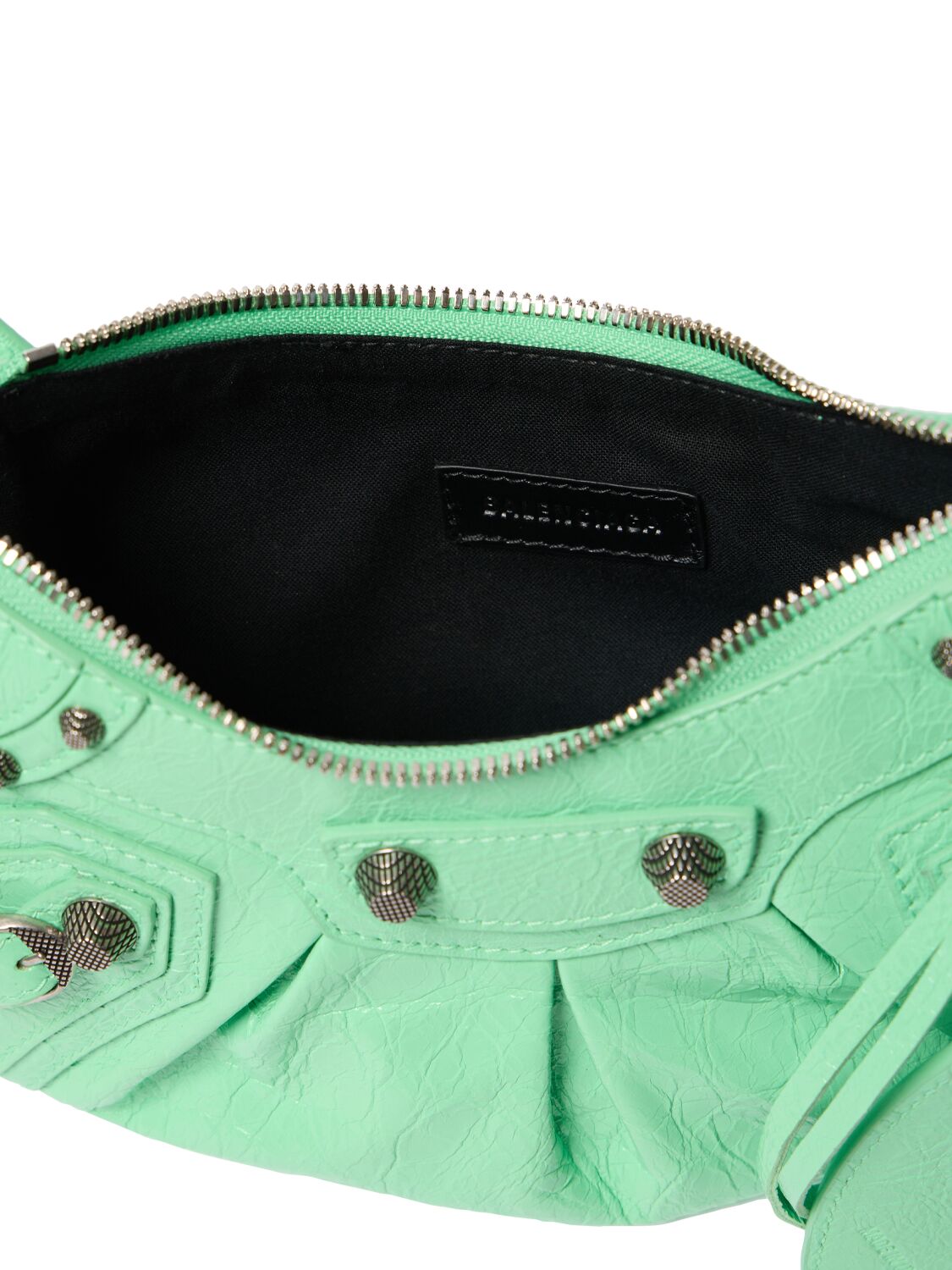 Shop Balenciaga Xs Le Cagole Leather Shoulder Bag In Mint