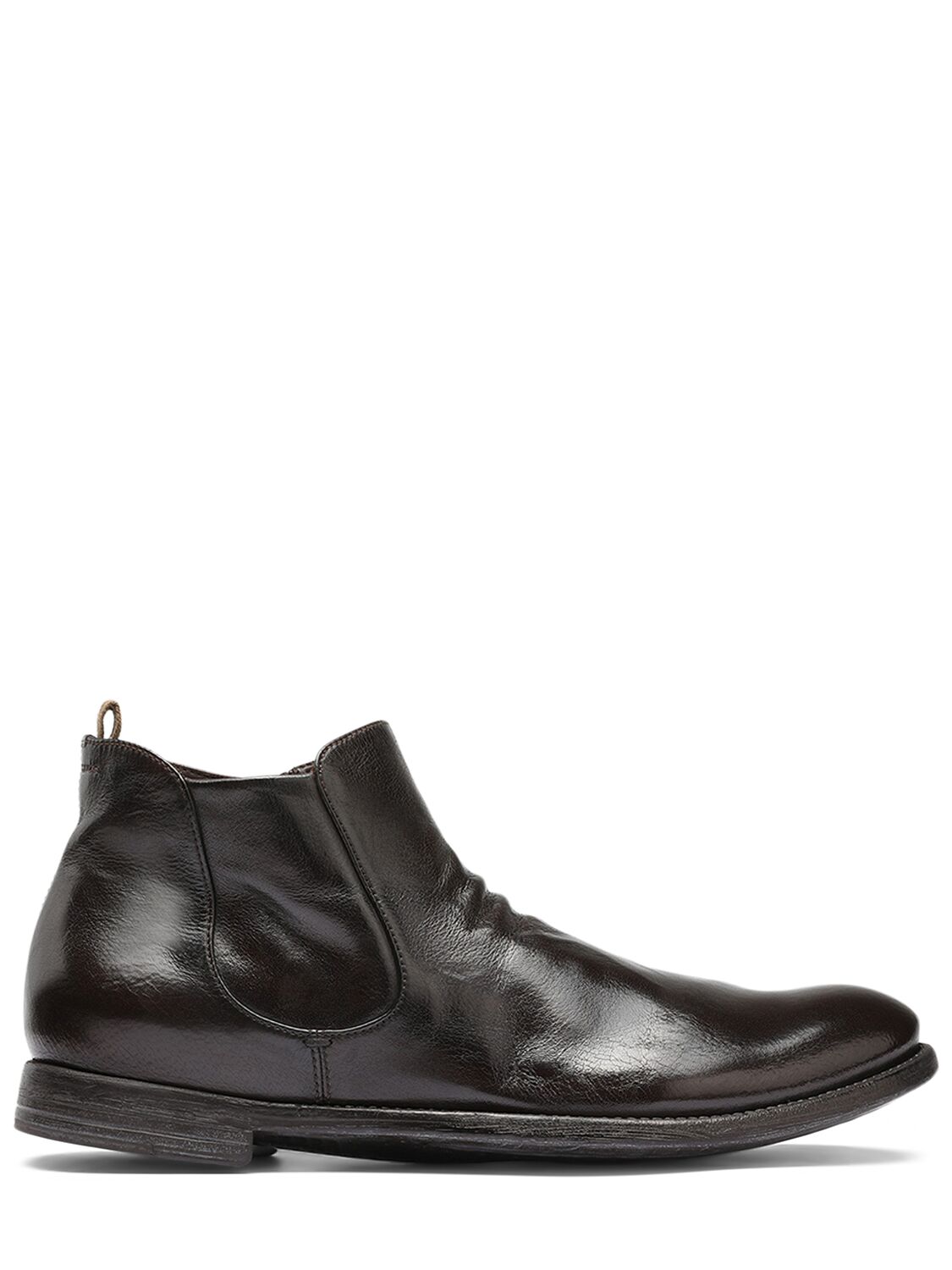 Officine Creative Ingnis Leather Ankle Boots In Ebenholz
