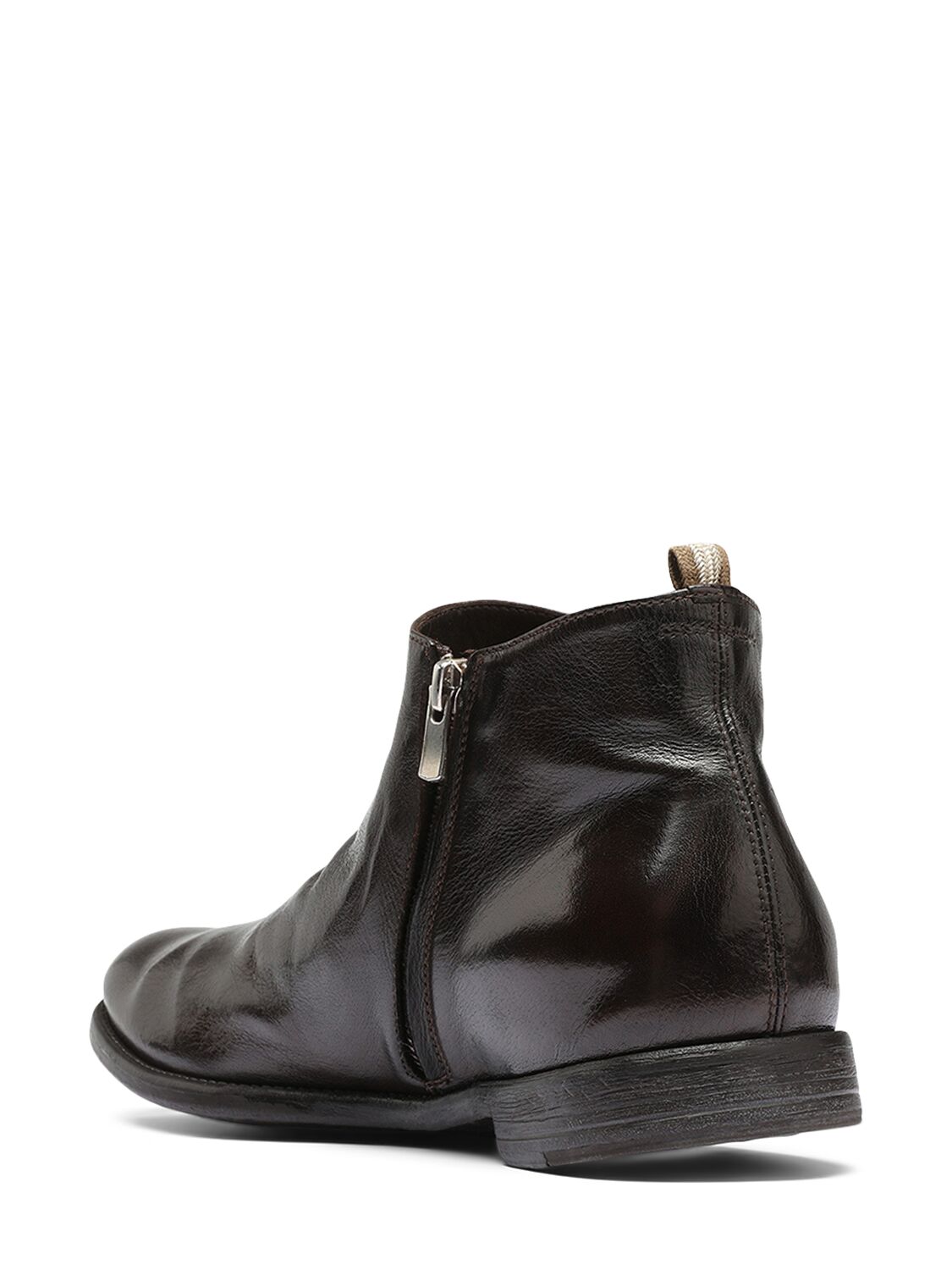 Shop Officine Creative Ingnis Leather Ankle Boots In Ebenholz