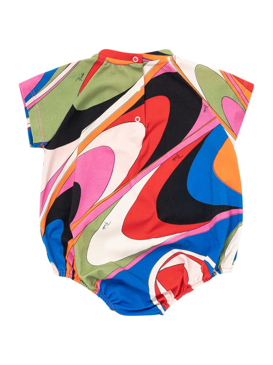 Shop Pucci Cotton Jersey Romper In Multicolor