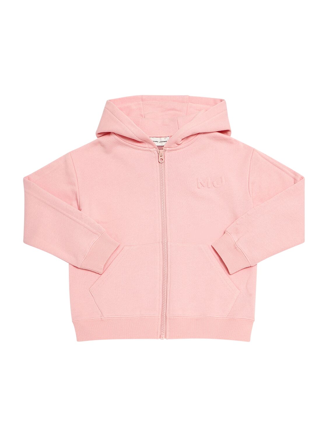 Marc Jacobs Kids' Cotton Hooded Sweatshirt In Pink