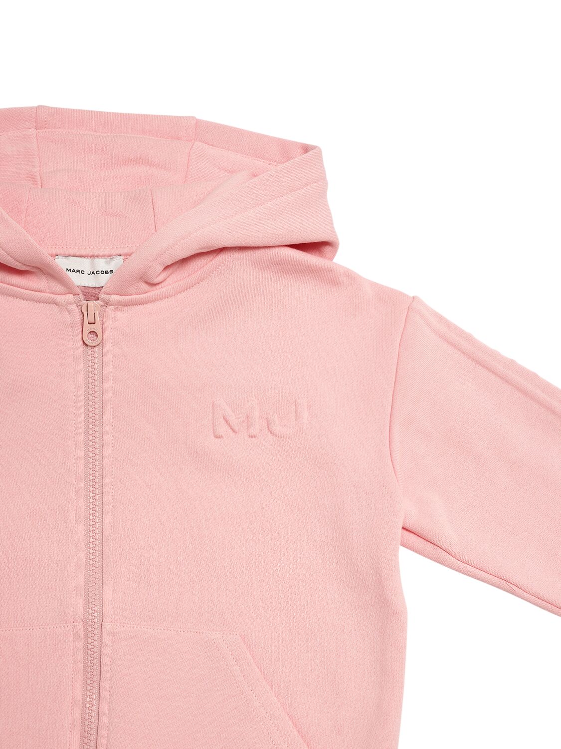 Shop Marc Jacobs Cotton Hooded Sweatshirt In Pink