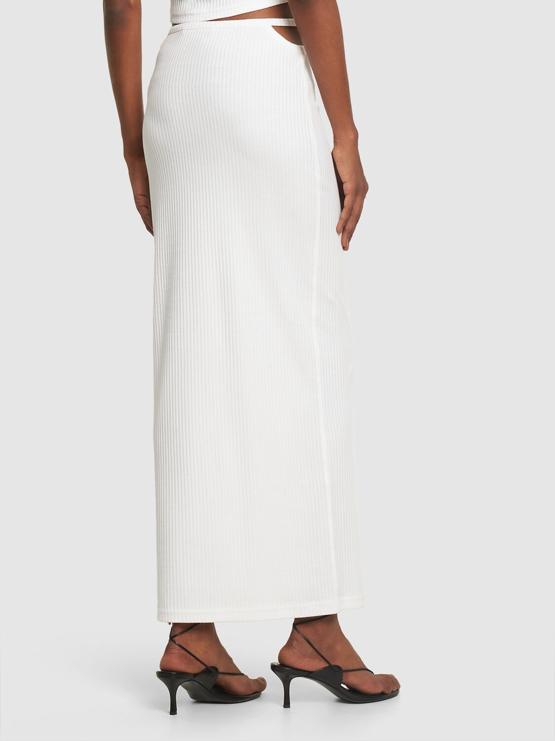 Shop Alexander Wang Cotton Maxi Skirt In White