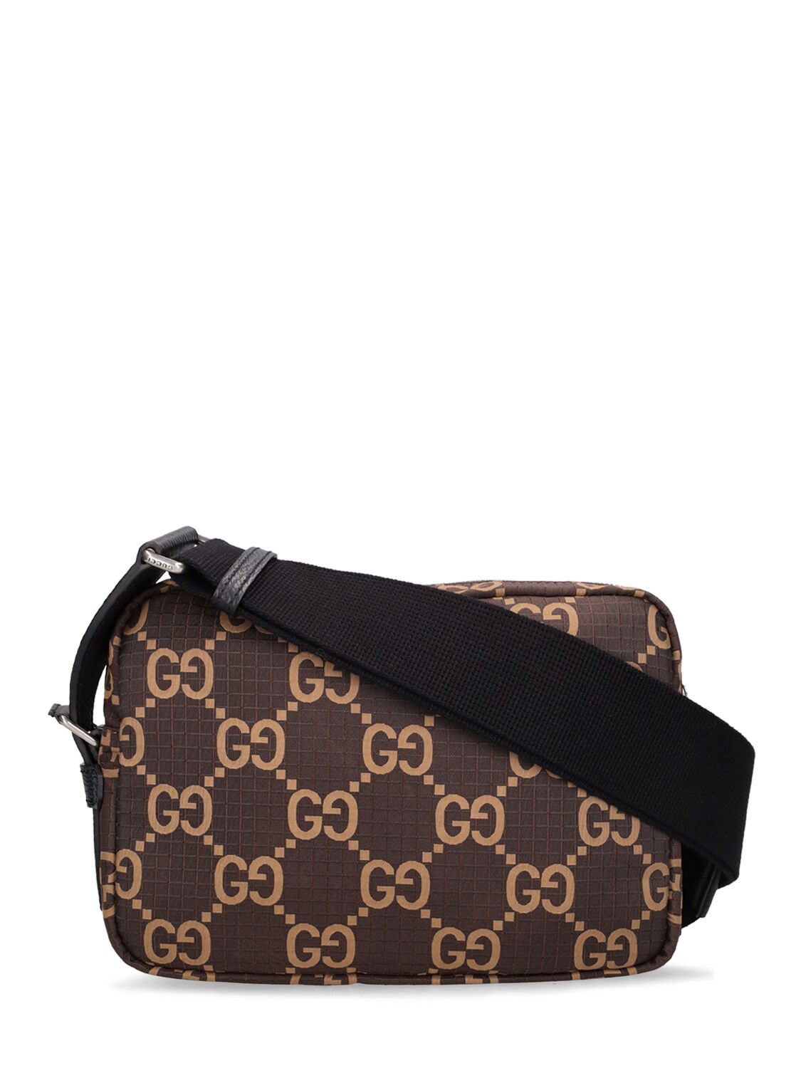 Shop Gucci Gg Ripstop Nylon Crossbody Bag In Brown,beige