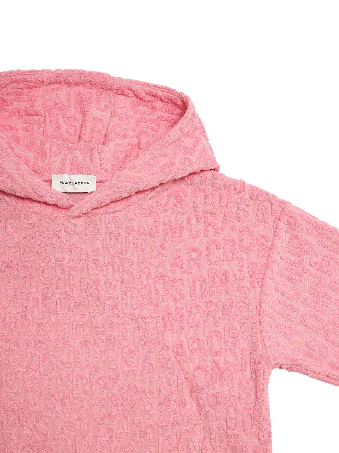 Shop Marc Jacobs Cotton Terry Hooded Sweatshirt In Pink