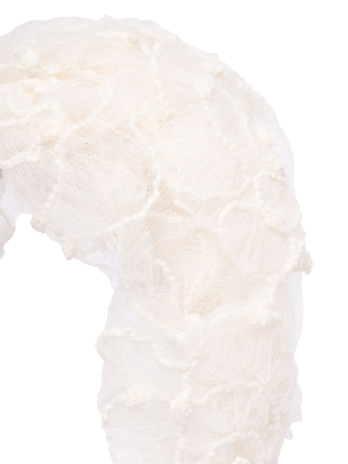 Shop Simonetta Embroidered Lace Headband In Ivory