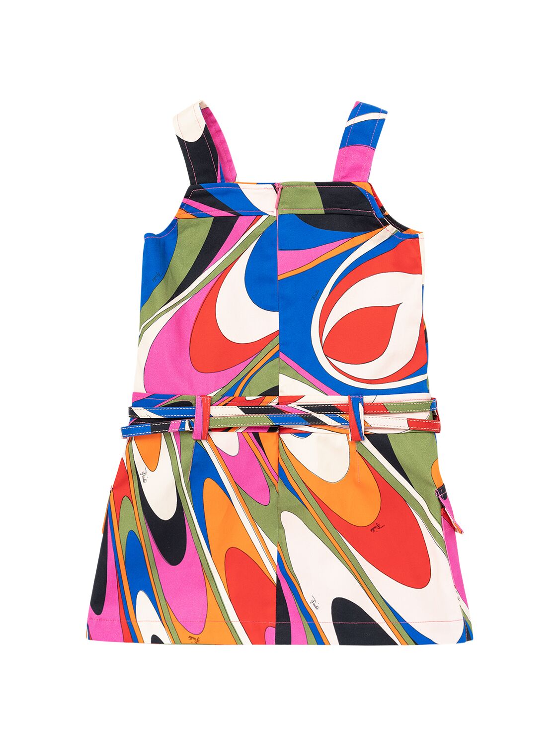 Shop Pucci Printed Cotton Dress In Multicolor