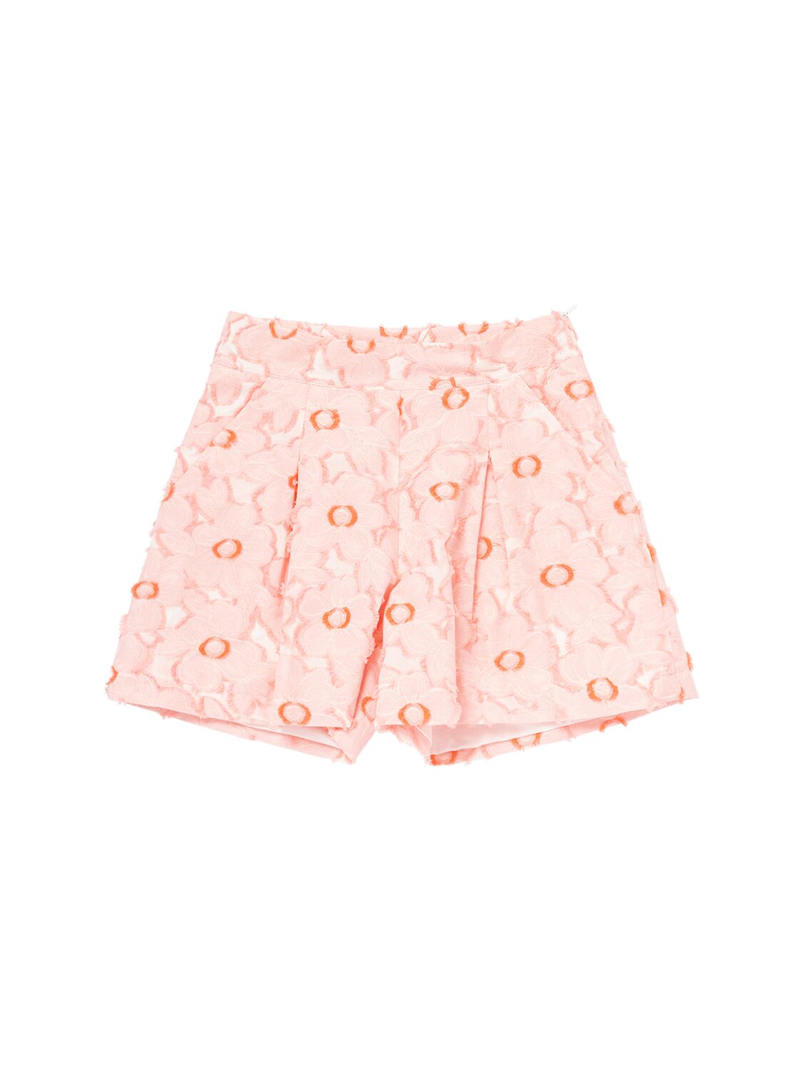 Simonetta Kids' Fil Coupé Shorts In Pink