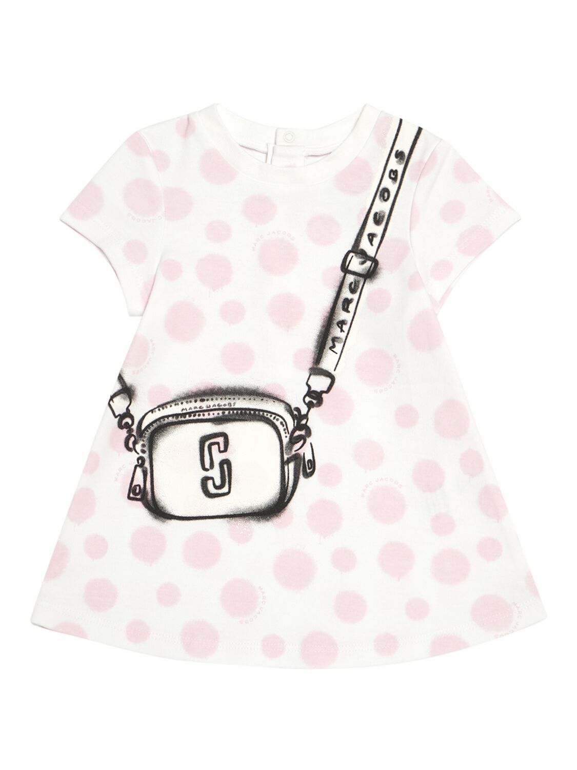 Marc Jacobs Kids' Cotton Jersey Dress In Ivory