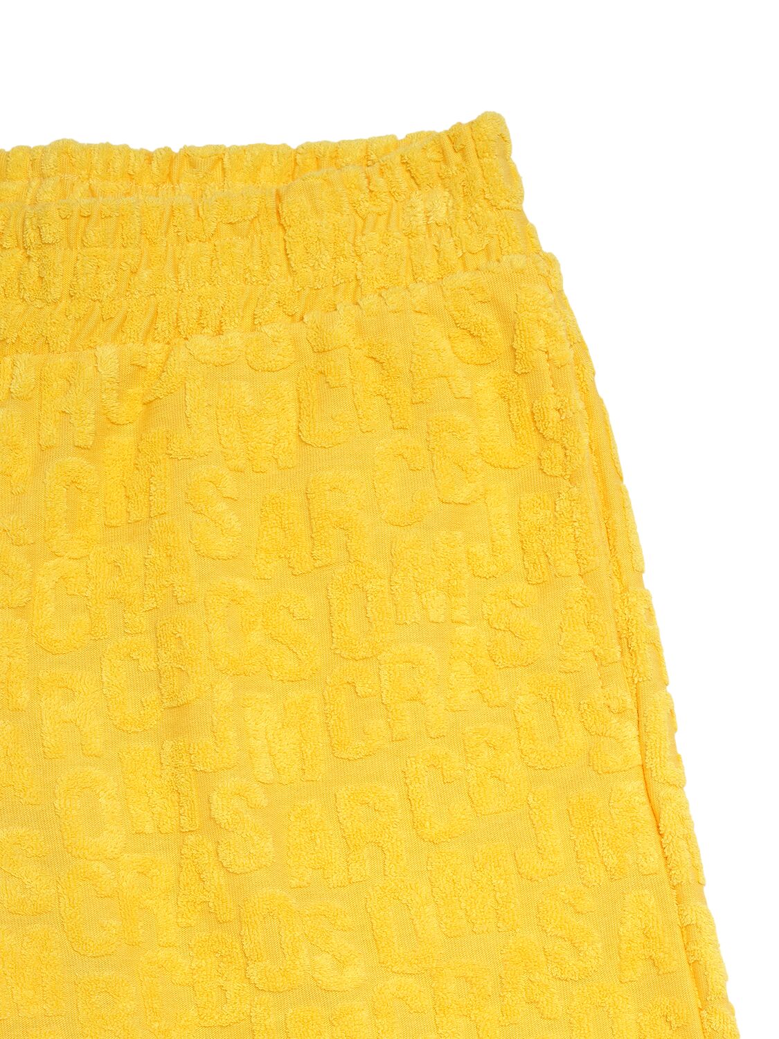 Shop Marc Jacobs Cotton Blend Terry Shorts In Yellow