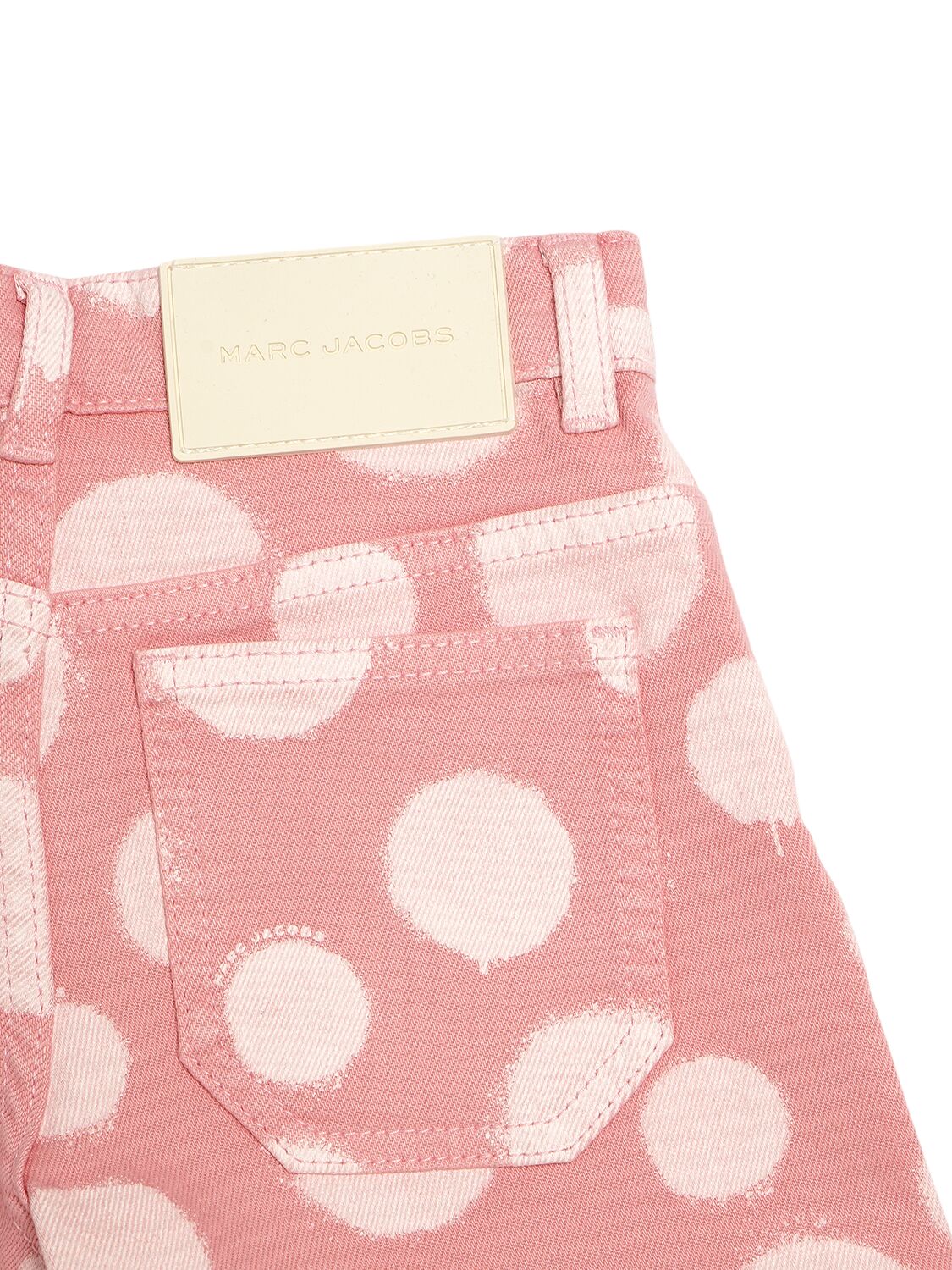 Shop Marc Jacobs Printed Denim Twill Shorts In Pink