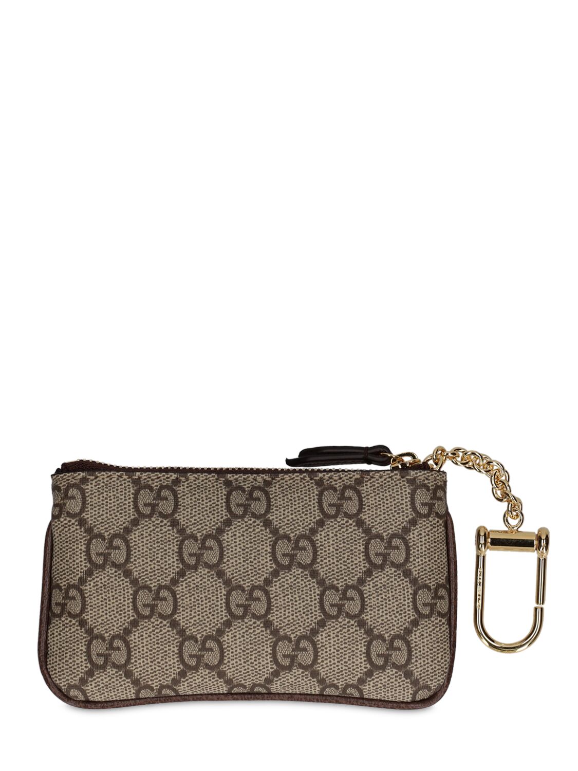 Shop Gucci Ophidia Gg Canvas Key Case In Ebenholz