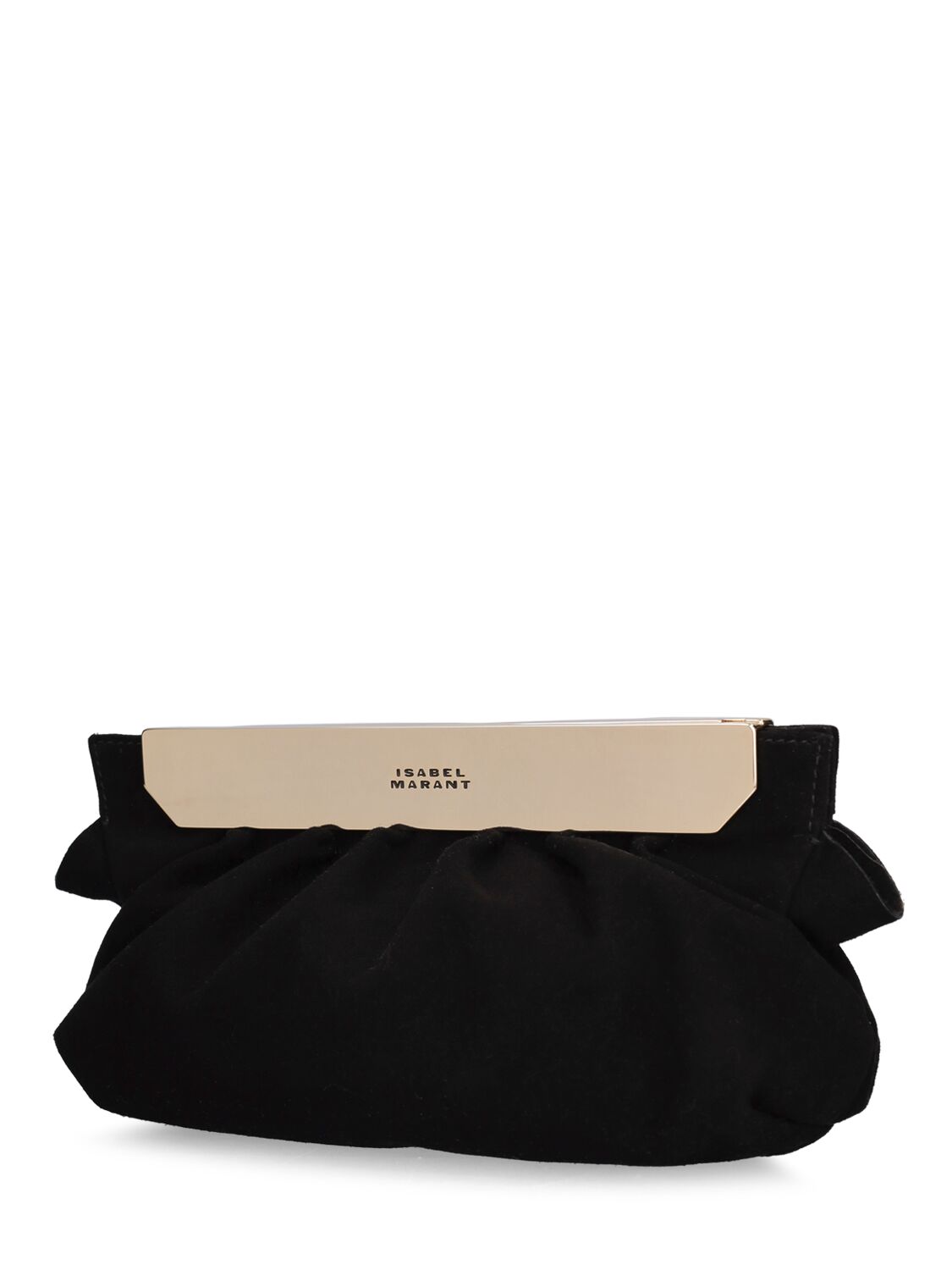 Shop Isabel Marant Small Luz Leather Clutch In Black