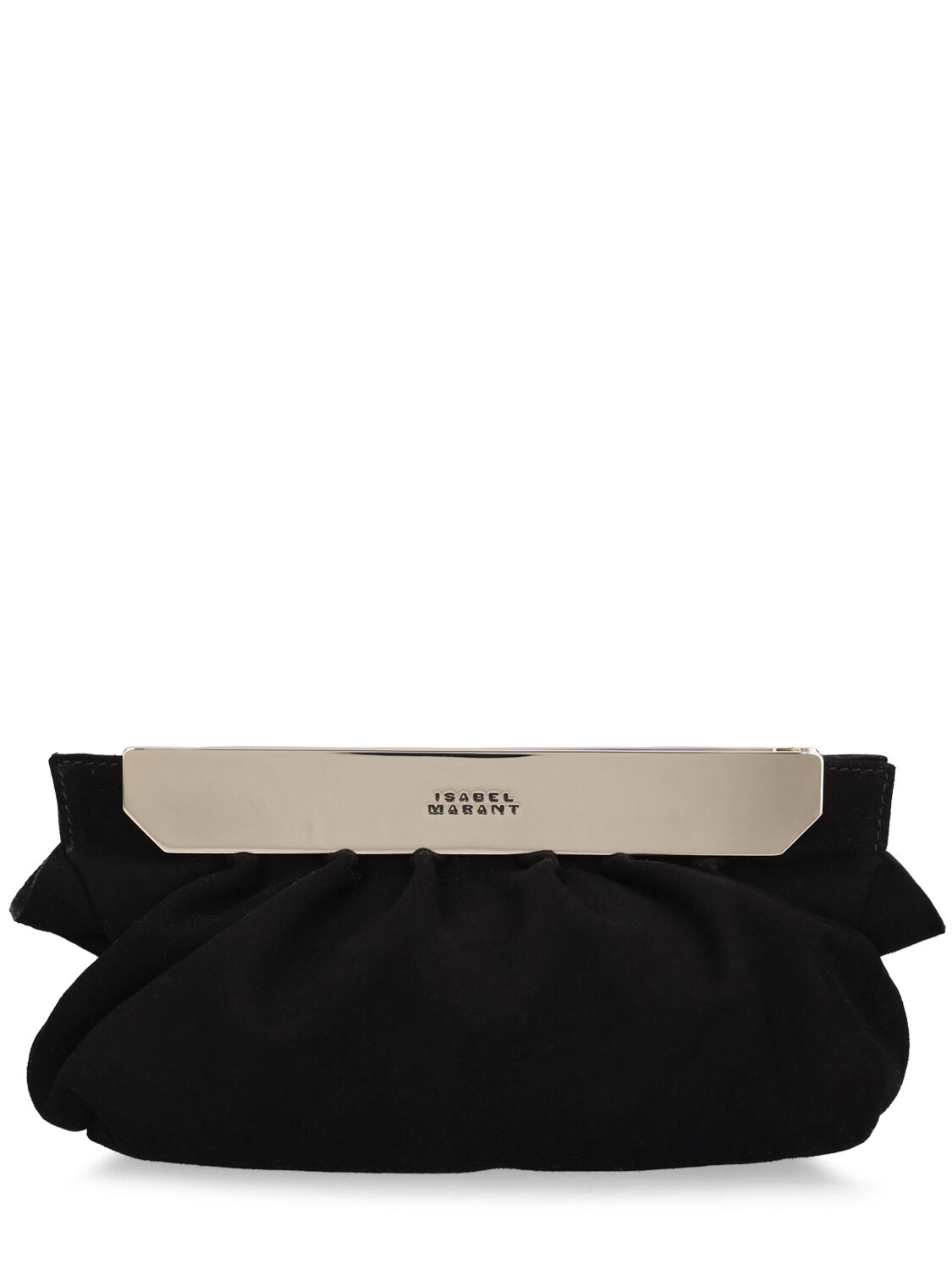 Isabel Marant Small Luz Leather Clutch In Black