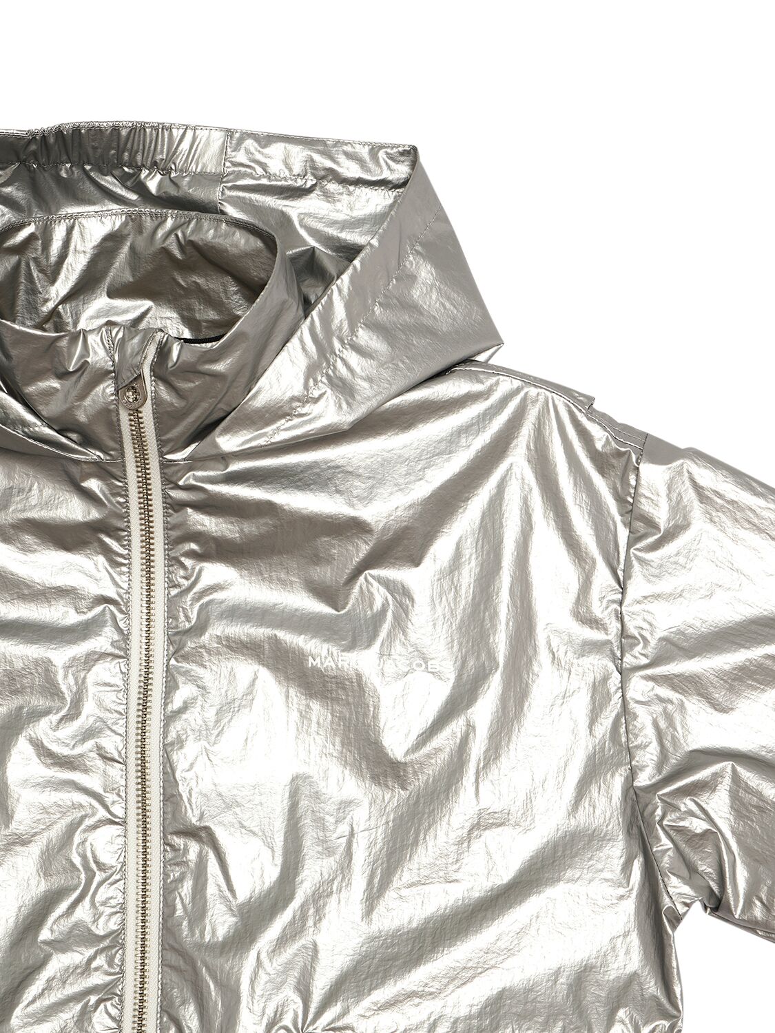 Shop Marc Jacobs Nylon Hooded Windbreaker In Silver