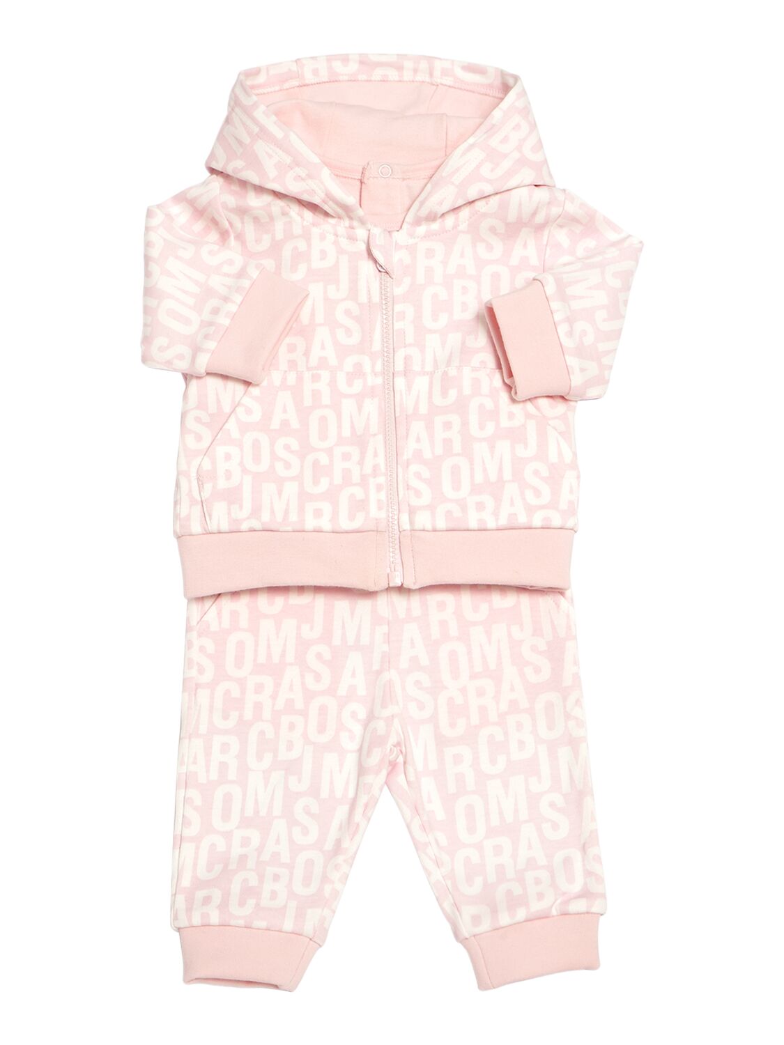 Marc Jacobs Kids' Cotton T-shirt, Hoodie & Sweatpants In Pink