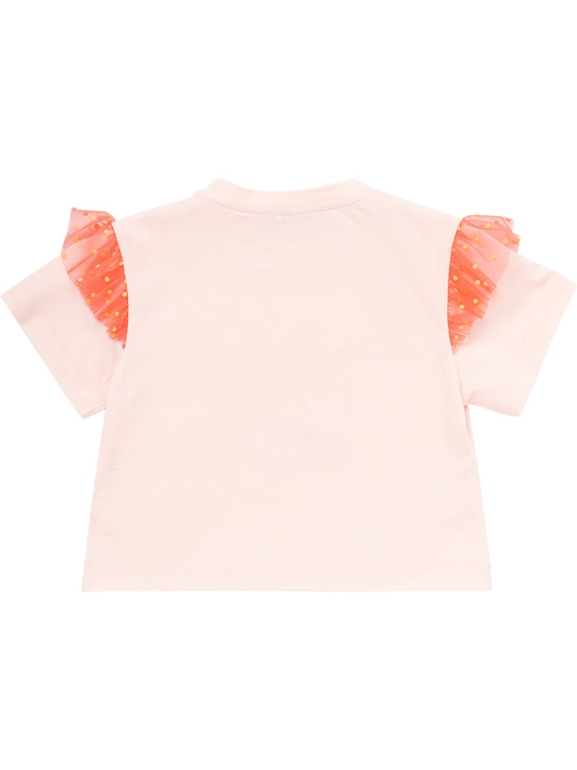 Shop Simonetta Cotton Jersey & Tulle T-shirt In Pink