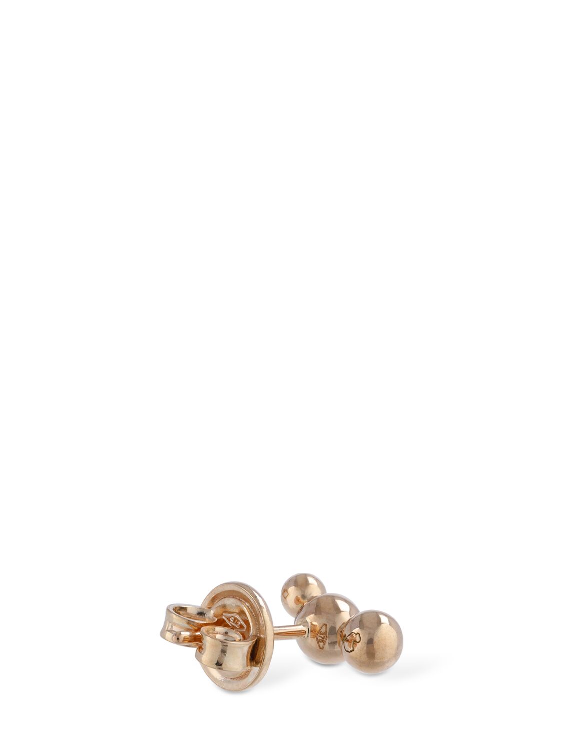 Shop Dodo 9k Rose Gold Bollicine Ruby Mono Earring In Gold,fuchsia