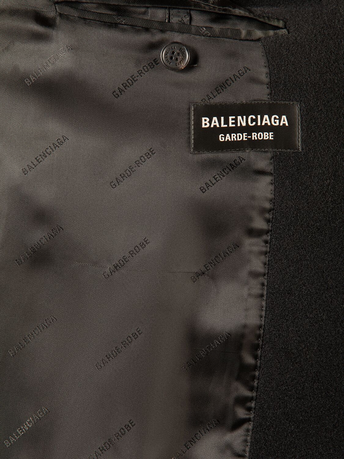 Shop Balenciaga Oversize Cashmere Blend Coat In Black