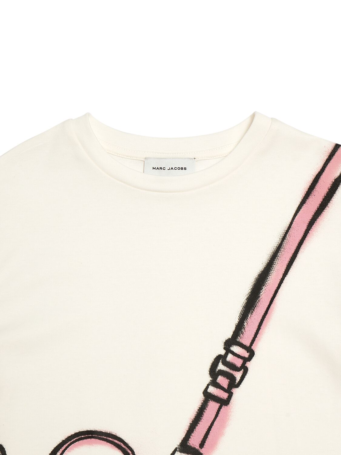 Shop Marc Jacobs Cotton Jersey Interlock Dress In White,pink