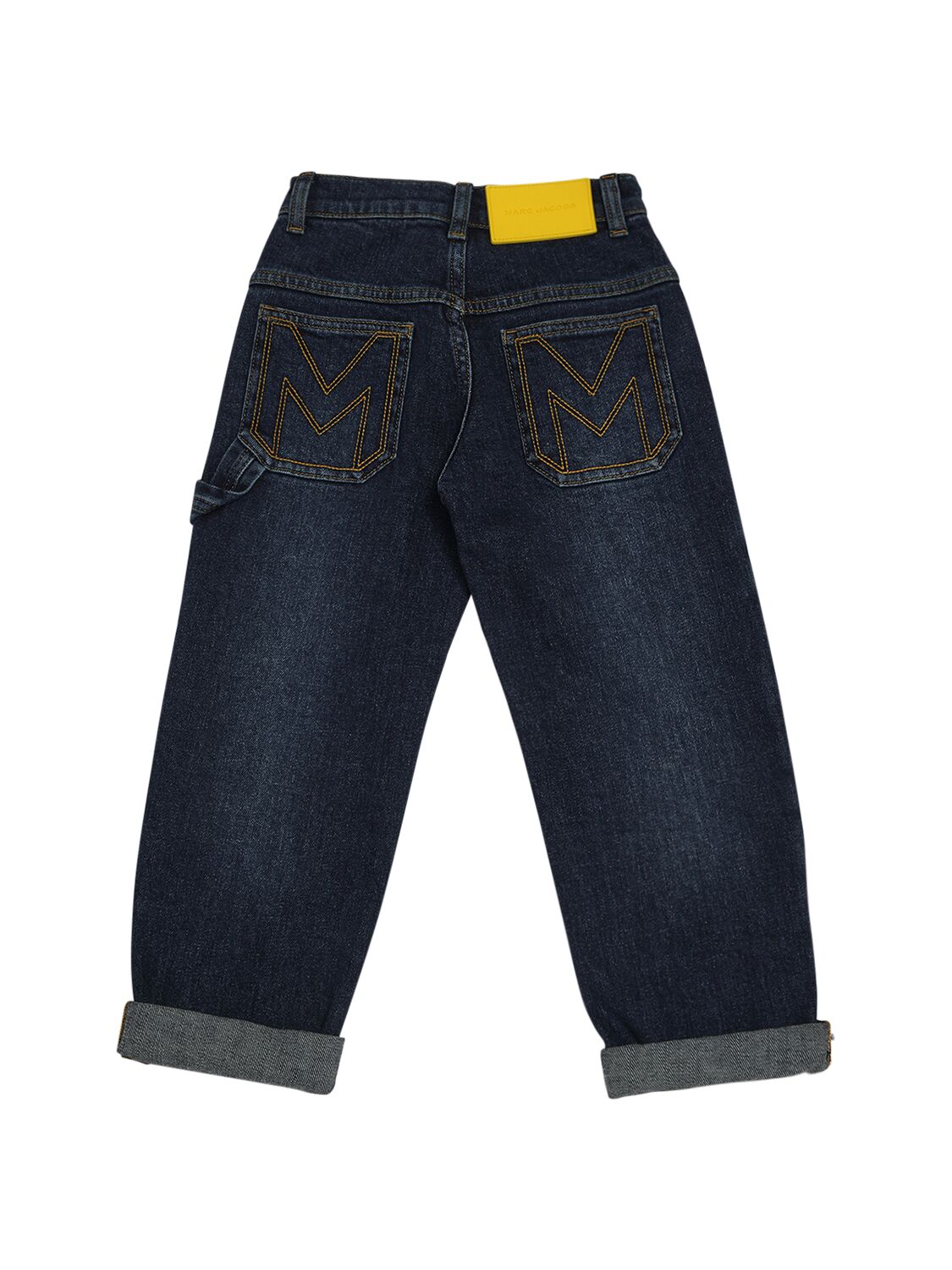 Shop Marc Jacobs Denim Cargo Jeans In Dark Blue