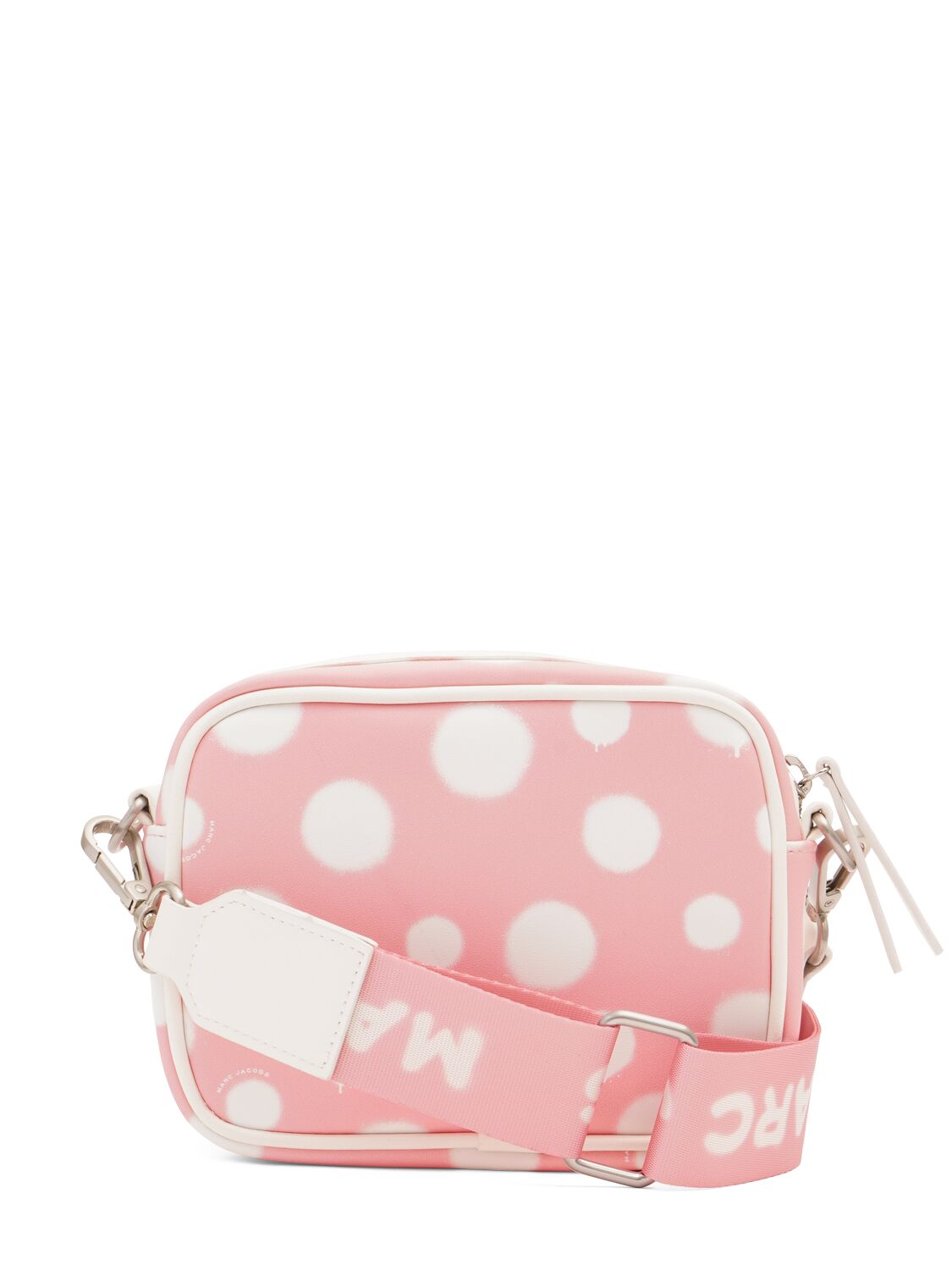 Shop Marc Jacobs Dotted Faux Leather Shoulder Bag W/ Logo In Pink