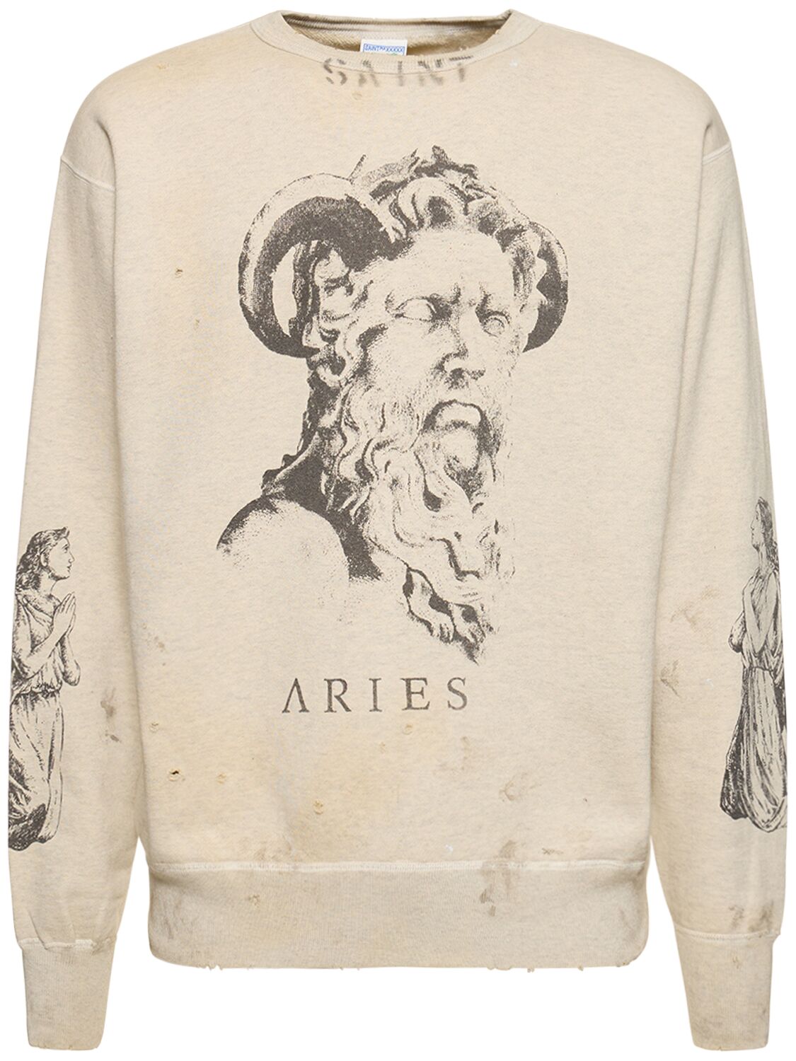 Shop Saint Michael Saint Aries Crewneck Sweatshirt In Grau