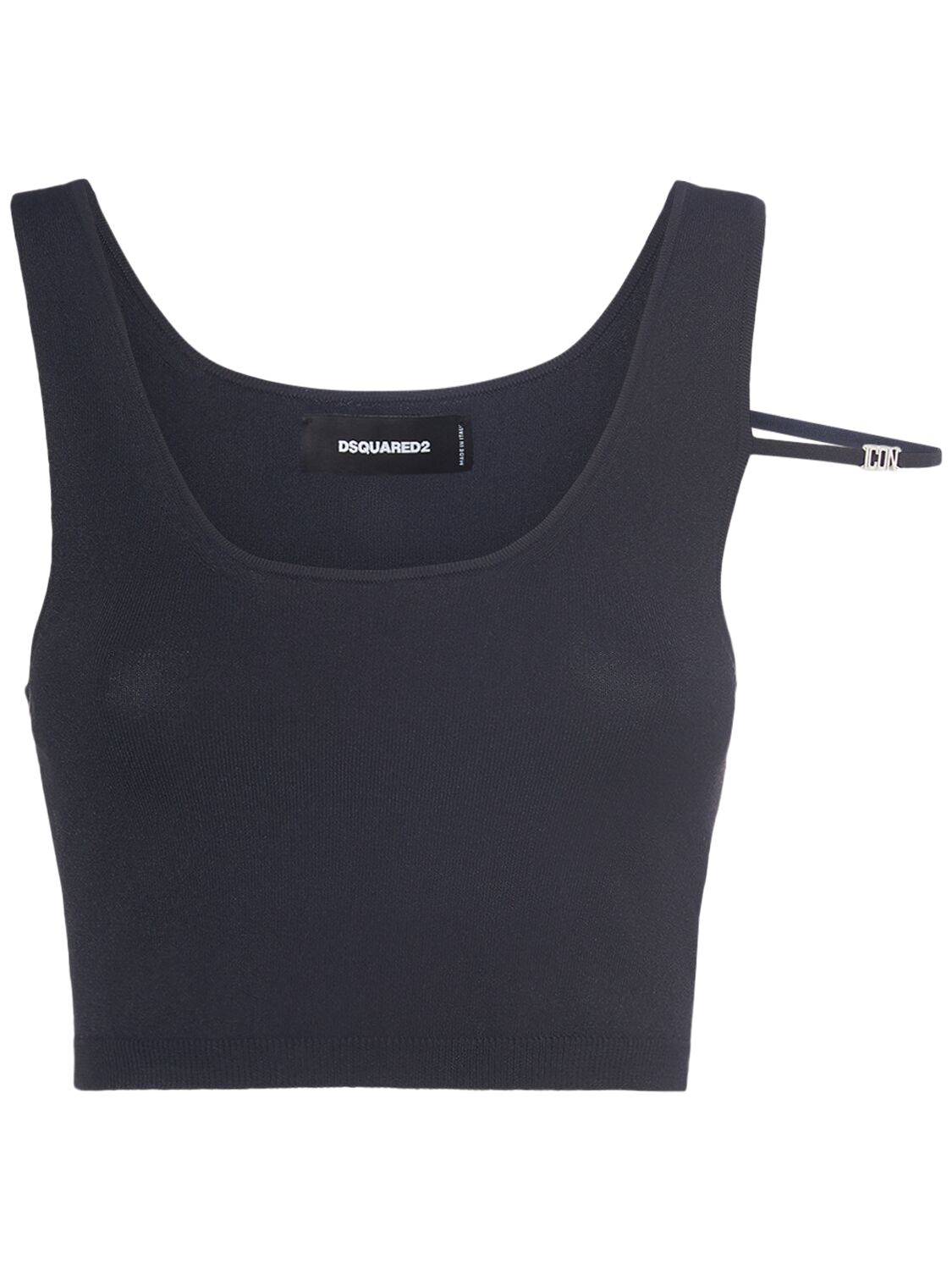 Image of Cropped Viscose Jersey Tank Top