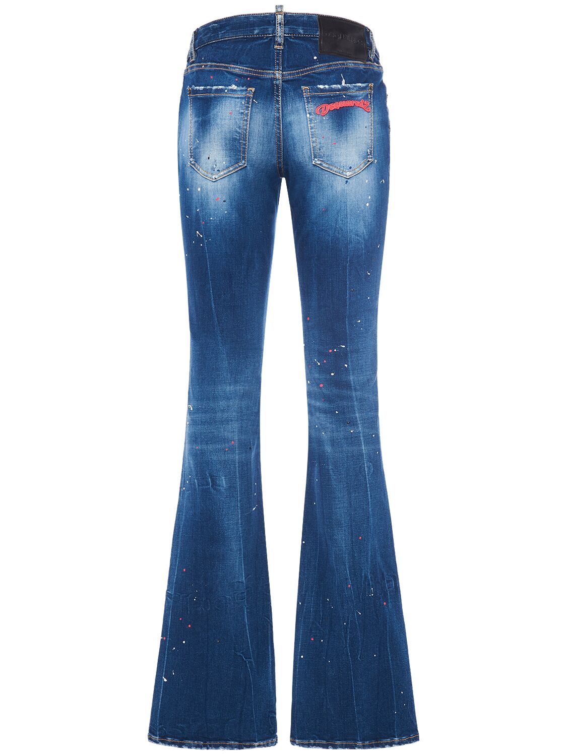 Shop Dsquared2 Twiggy Midrise Denim Flared Jeans In Blue