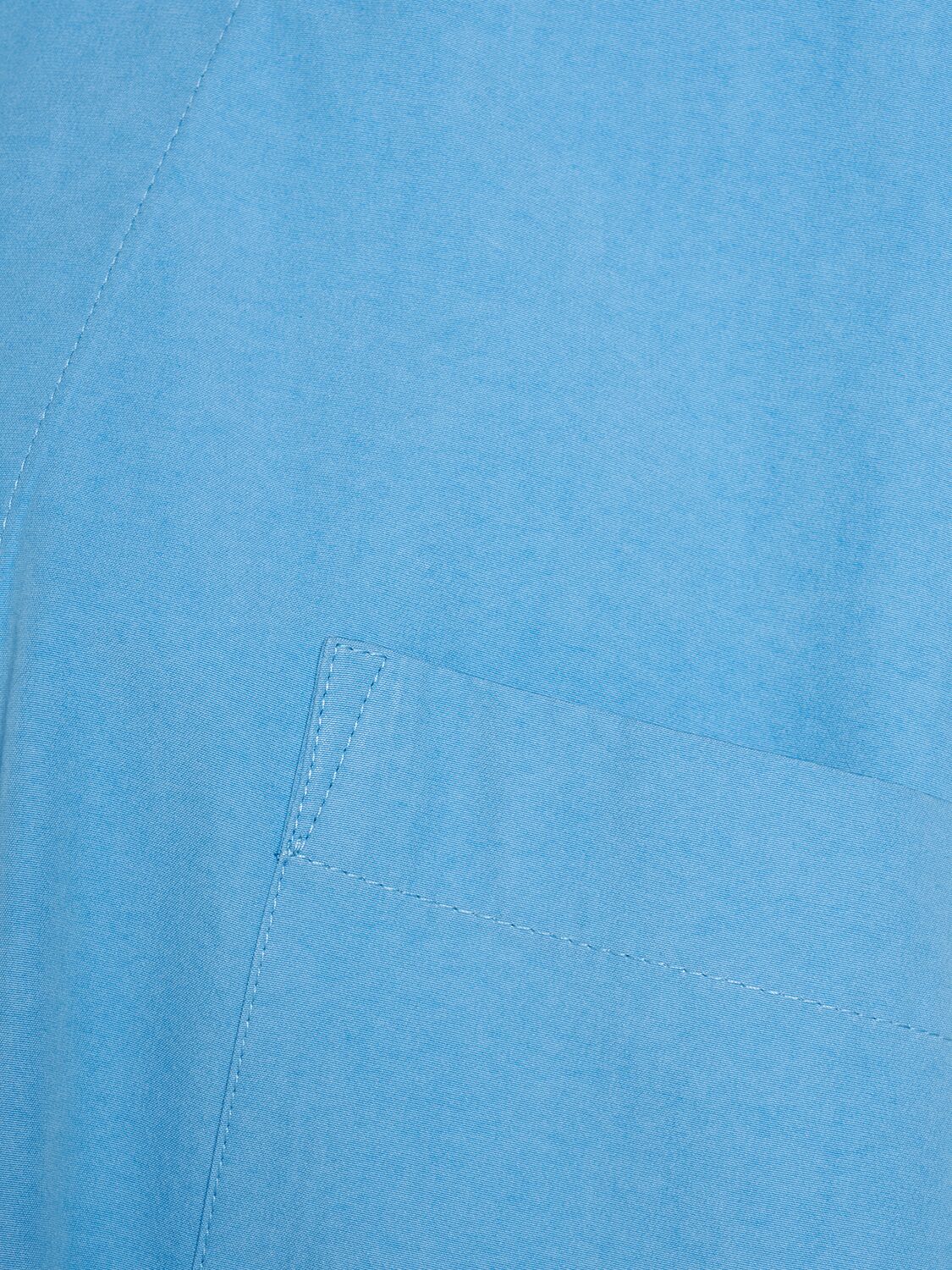 Shop Bottega Veneta Compact Cotton Blend Shirt In Admiral